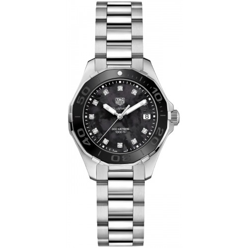 Tag Heuer Aquaracer Black Pearl and Diamond Ladies Watch WAY131M-BA0748 Tag Heuer Aquaracer Black Pearl and Diamond Ladies Watch WAY131M-BA0748